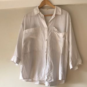 Eileen Fisher Linen Button-down